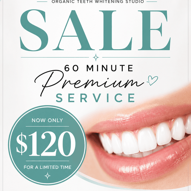 60 Minute Premium Whitening SALE!!! at Afterglo Organic Teeth Whitening East in Milwaukee, WI